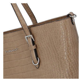 Dámská kabelka přes rameno taupe - FLORA&CO Dianna Kroko