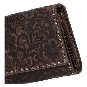 Dámská kožená peněženka tmavě hnědá - Tomas Imbali
