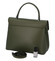 Originální hladká tmavě zelená dámská kabelka do ruky - ItalY Neolila