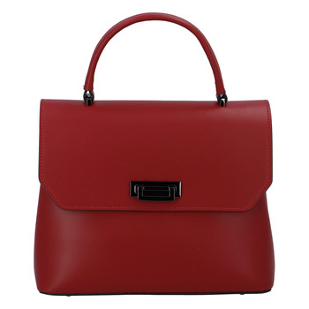 Originální hladká tmavě červená dámská kabelka do ruky - ItalY Neolila