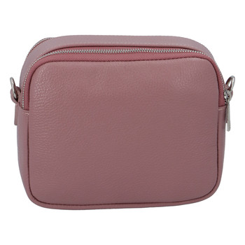 Kožená crossbody kabelka růžová - ItalY Quadro