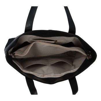 Módní dámská kožená kabelka černá - ItalY Rich