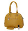 Módní dámská kožená kabelka žlutá - ItalY Salva