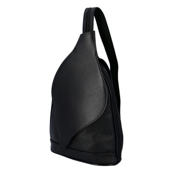 Dámský kožený batůžek černý - ItalY Strap