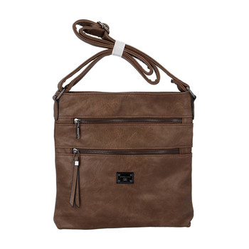 Dámská crossbody kabelka tmavá camel - Romina Chiara