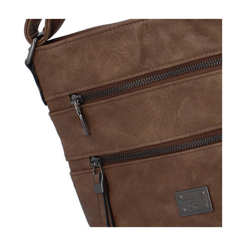 Dámská crossbody kabelka tmavá camel - Romina Chiara