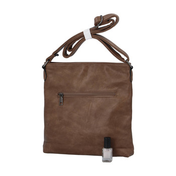 Dámská crossbody kabelka tmavá camel - Romina Chiara