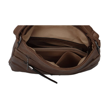 Dámská crossbody kabelka tmavá camel - Romina Chiara