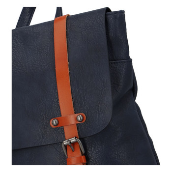 Dámský módní městský batoh modrý - FLORA&CO Dilema