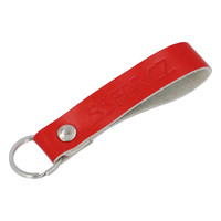 Kožená klíčenka poutko na klíče červená - SSFDR Azuro