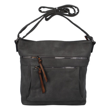 Dámská crossbody kabelka tmavě šedá - Paolo Bags Skule