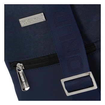 Moderní pánská taška na doklady tmavě modrá - Coveri Liam