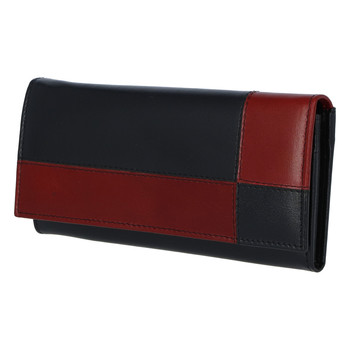 Dámská kožená peněženka černo červená - Tomas Farbe