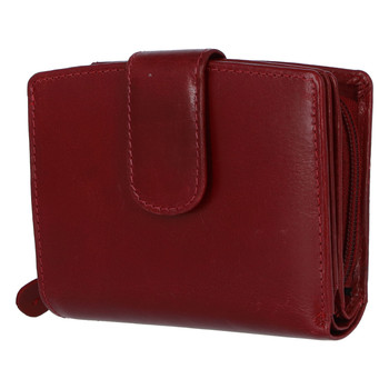 Dámská kožená peněženka tmavě červená - Tomas Coulenzy