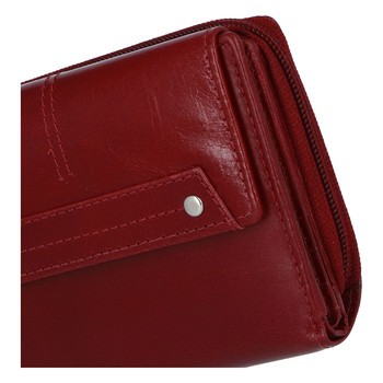Dámská kožená peněženka tmavě červená - Tomas Oraigy