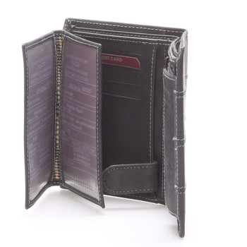 Pánská kožená peněženka černá - WILD Dyson