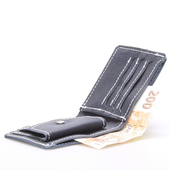 Luxusní modrá kožená peněženka