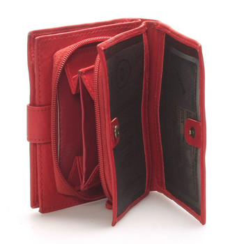 Dámská kožená peněženka červená - Delami Celestiel