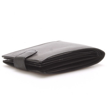 Pánská kožená černá peněženka - Delami 8945