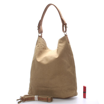 Látková kabelka písková - Enrico Benetti Leone