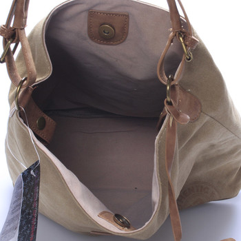 Látková kabelka písková - Enrico Benetti Leone