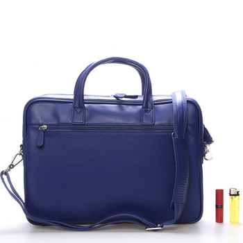 Luxusní kožená taška přes rameno modrá - Gerard Henon Derell