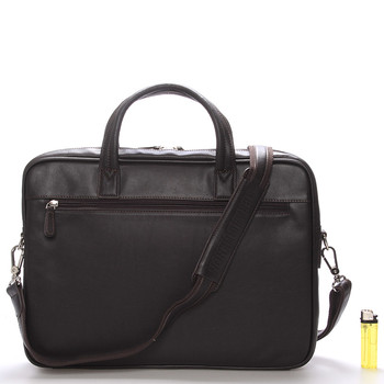 Luxusní kožená taška přes rameno hnědá - Gerard Henon Derell