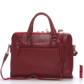 Luxusní kožená taška červená - Gerard Henon Edmond