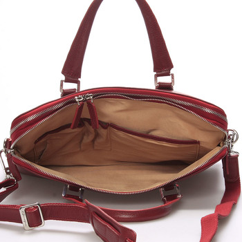 Luxusní kožená taška červená - Gerard Henon Edmond