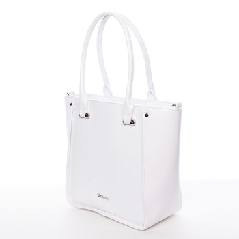 Dámská elegantní kabelka přes rameno bílá - Delami Merci