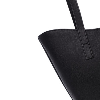 Dámská luxusní kabelka přes rameno černá saffiano - Delami Alexia
