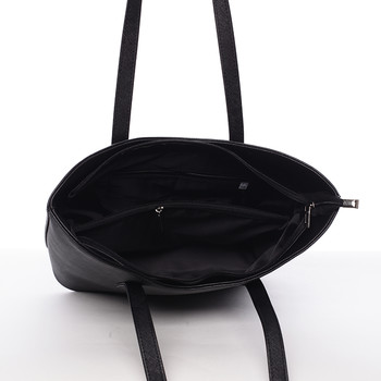 Dámská luxusní kabelka přes rameno černá saffiano - Delami Alexia