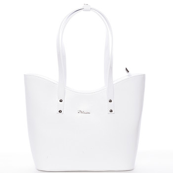 Dámská luxusní kabelka přes rameno bílá saffiano - Delami Alexia