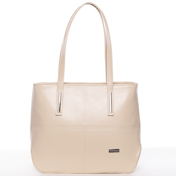 Dámská luxusní kabelka přes rameno béžová - Delami Leonela