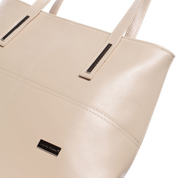 Dámská luxusní kabelka přes rameno béžová - Delami Leonela