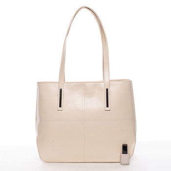 Dámská luxusní kabelka přes rameno béžová - Delami Leonela