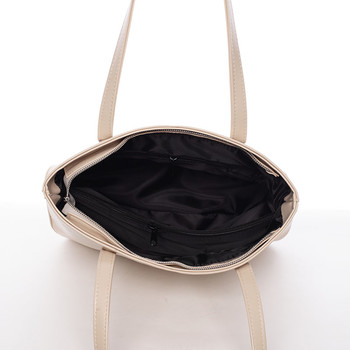 Dámská luxusní kabelka přes rameno béžová - Delami Leonela