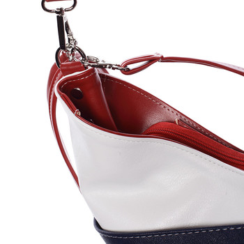 Elegantní bílo modro červená dámská kabelka přes rameno - Delami Shakira