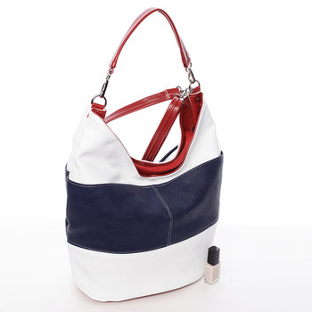 Elegantní bílo modro červená dámská kabelka přes rameno - Delami Shakira