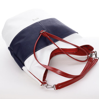 Elegantní bílo modro červená dámská kabelka přes rameno - Delami Shakira