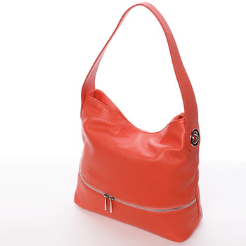 Dámská kožená kabelka přes rameno červená - ItalY Miriam