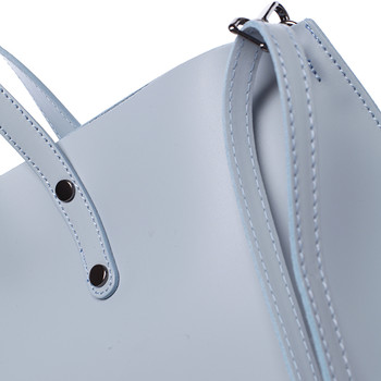 Dámská kožená kabelka světle modrá - ItalY Jordana