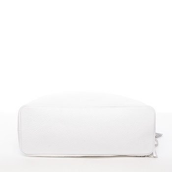 Módní kožená kabelka přes rameno bílá - ItalY Georgine