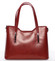 Střední kožená kabelka červená - ItalY Chevell