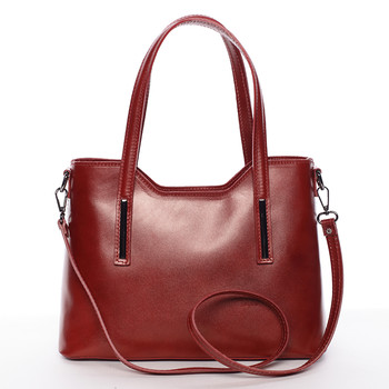 Menší kožená kabelka červená - ItalY Alex