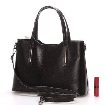Menší kožená kabelka černá - ItalY Alex