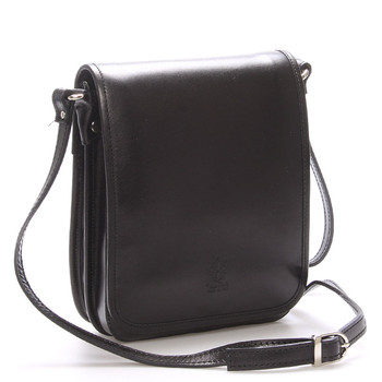 Luxusní kožená taška přes rameno černá - ItalY Harper