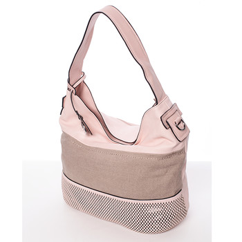 Trendy dámská kabelka přes rameno růžová - MARIA C Fleur