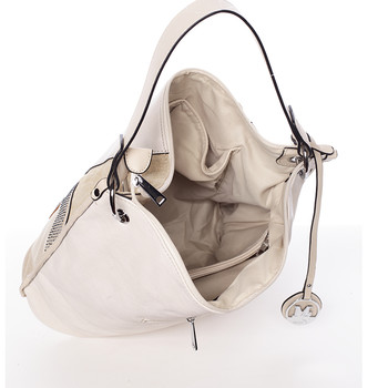 Stylová dámská kabelka přes rameno krémová - MARIA C Laverne
