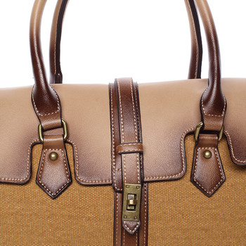 Trendy dámská kabelka do ruky žlutá - MARIA C Delmare